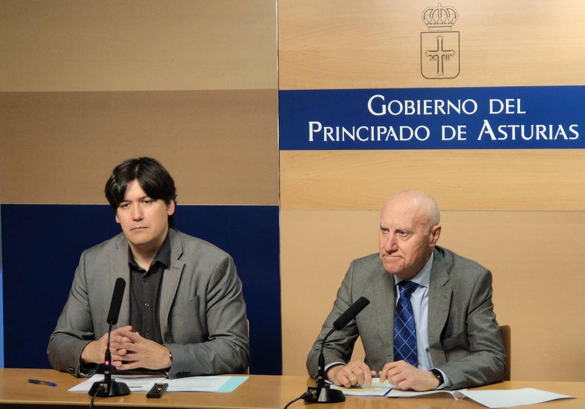 l consejero de Ciencia, Innovación y Universidad, Borja Sánchez, y el director de la Finba, Faustino Blanco.