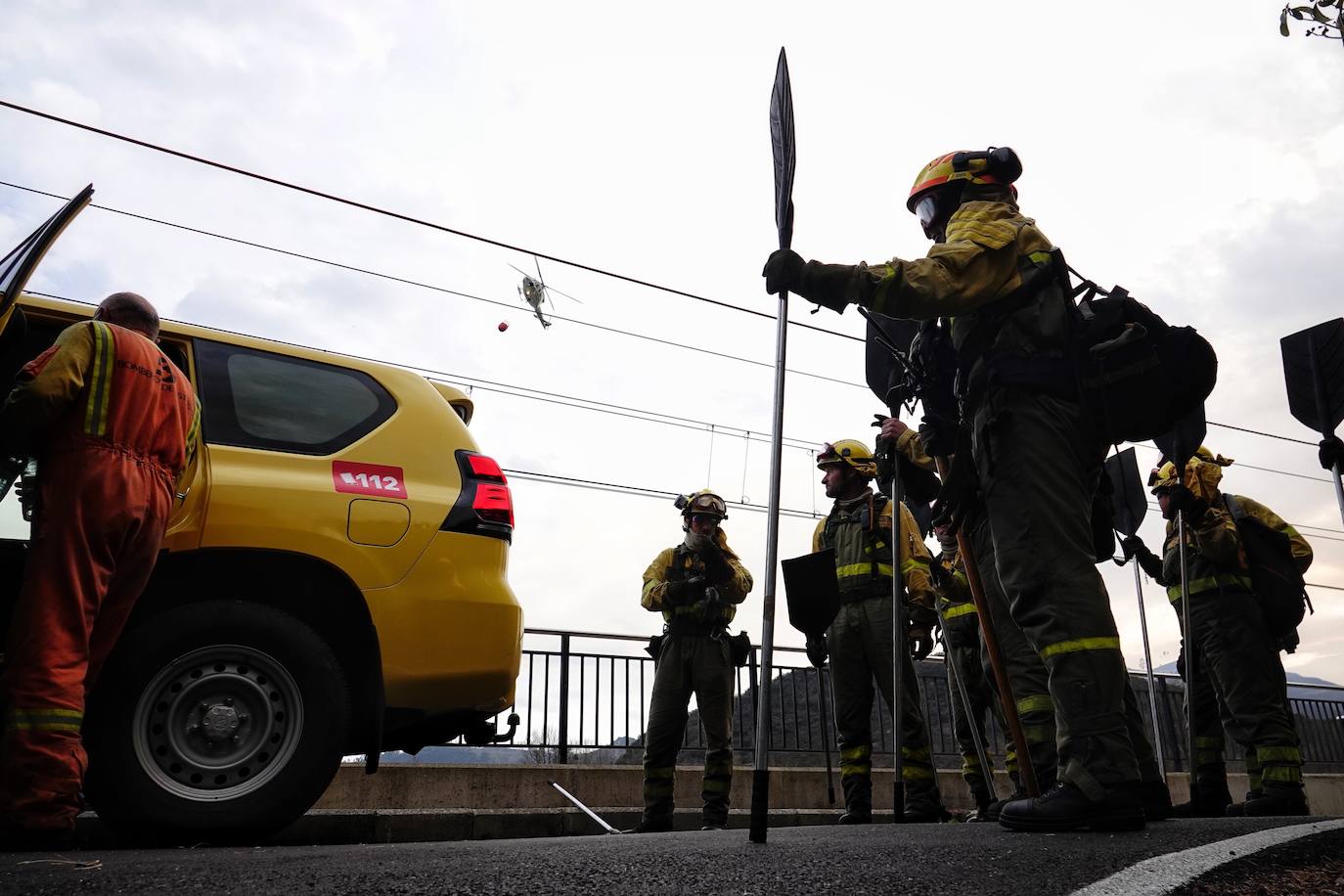 La dura lucha contra el fuego en Asturias