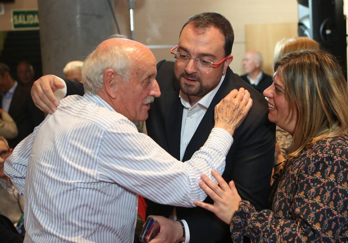 Barbón, durante el homenaje a Luis Noval