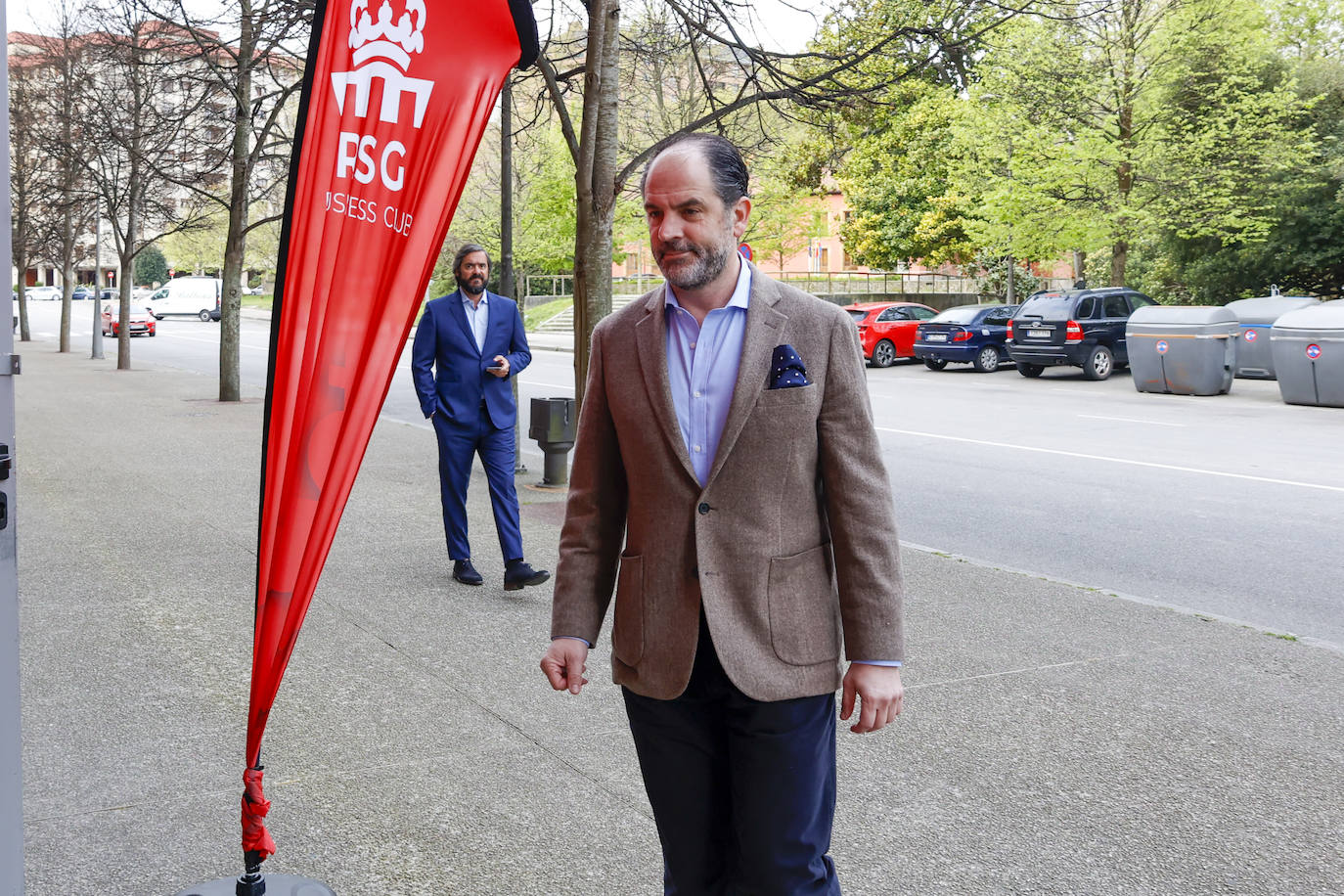 Javier Tebas visita El Molinón y Mareo