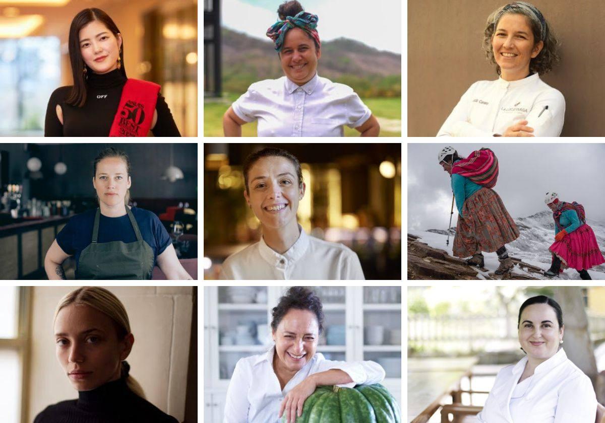 La cocinera japonesa Natsuko Shoji; Valentina Álvarez es la cocinera de Iche, en Ecuador; la pastelera argentina Lucila Canero; la danesa Kamilla Seidler; Diana Díaz, jefa de cocina en El Invernadero, en Madrid; las cholitas escaladoras Dora Magueño y Ana Lía Gonzáles; Isabella Potí, chef en Bros, de madre polaca y padre italiano; la chilena Pilar Rodríguez y Adela Alonso, una de las cocineras asturianas de III FéminAs.