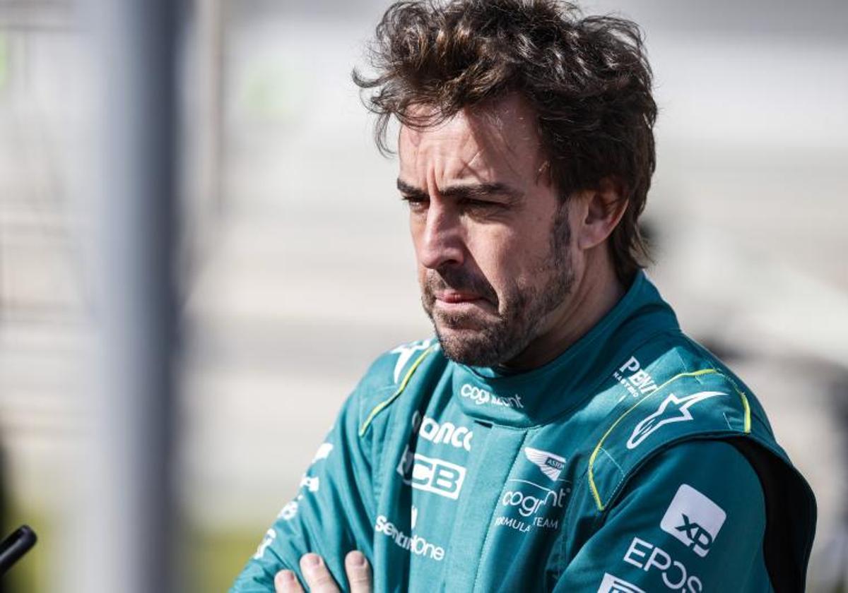 Fernando Alonso, en los test de Baréin