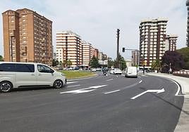 La rotonda de Foro, con la nueva señalización.