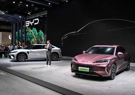 Presentación de nuevos modelos de BYD esta semana en la Exposición Internacional de Shanghai.