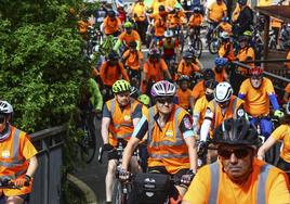 Pedaleo multitudinario para celebrar la Fiesta de la Bicicleta en Llanera