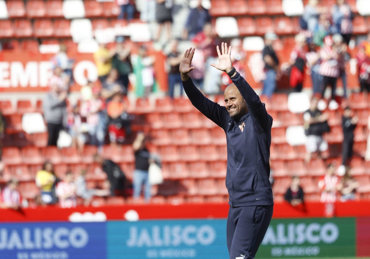 Miguel Ángel Ramírez, tras acabar el partido ante el Lugo.