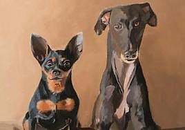 El último cuadro que pintó y que acabó hace escasos días.