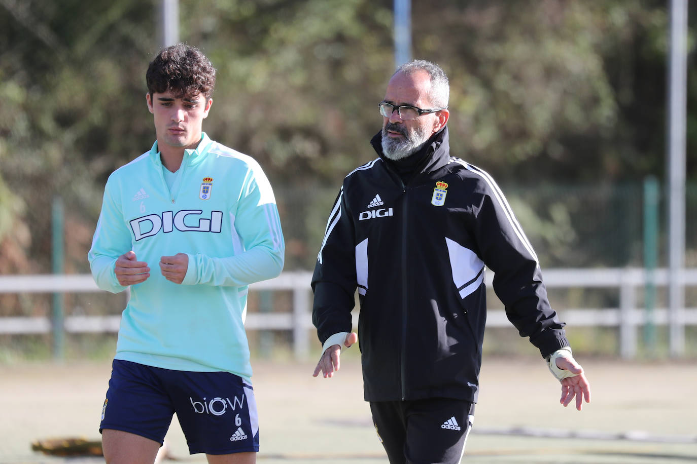 Javi Mier y Álvaro Cervera, durante un entrenamiento de este curso.