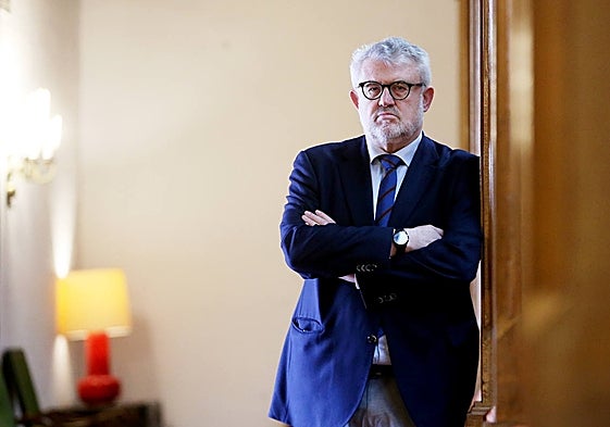 Miguel Falomir, en el Hotel de la Reconquista de Oviedo.