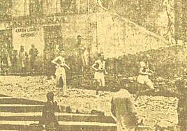 Polo, Huergo y Evaristo bajando la cuesta del Cholo.