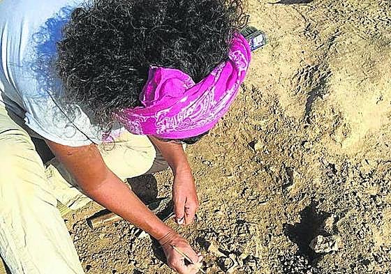 Marta Corrada, trabajando en Jordania.