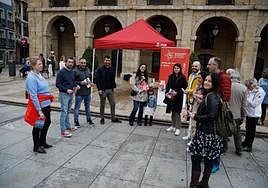 Los socialistas instalaron una carpa en El Parche.