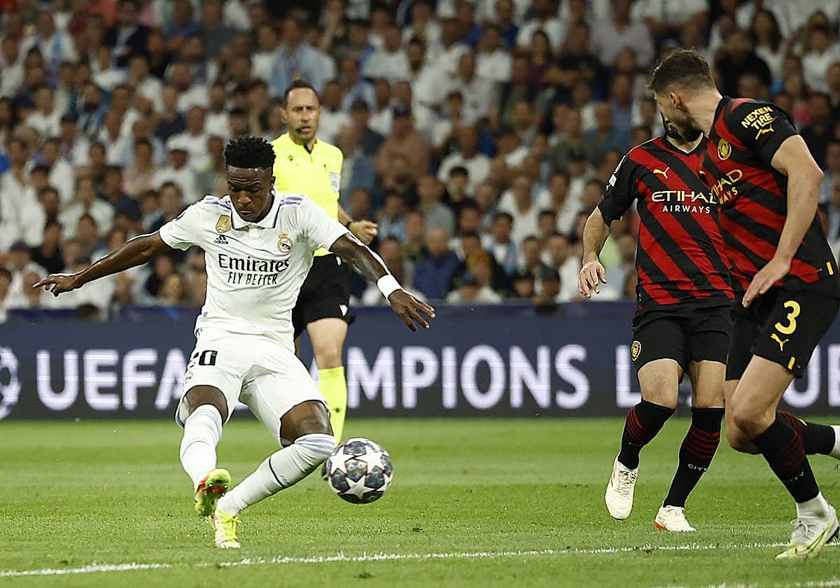 El partido de ida de semifinales de la UEFA Champions League entre el Real Madrid y el Manchester City.