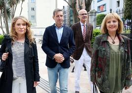 Sonia Fidalgo, Carlos Fernández Llaneza, Jorge García Monsalve y Marisa Ponga, ayer.