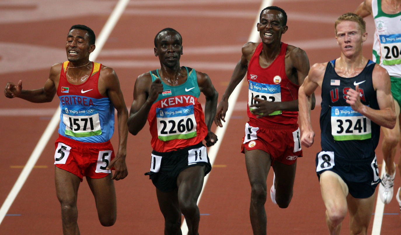 Kipchoge, durante su participación en los JJ. OO. de 2008 de Pekín