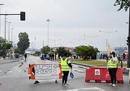 Cortes de tráfico el pasado fin de semana en la avenida Conde Guadalhorce, una de las vías que también se verán afectadas en esta ocasión.