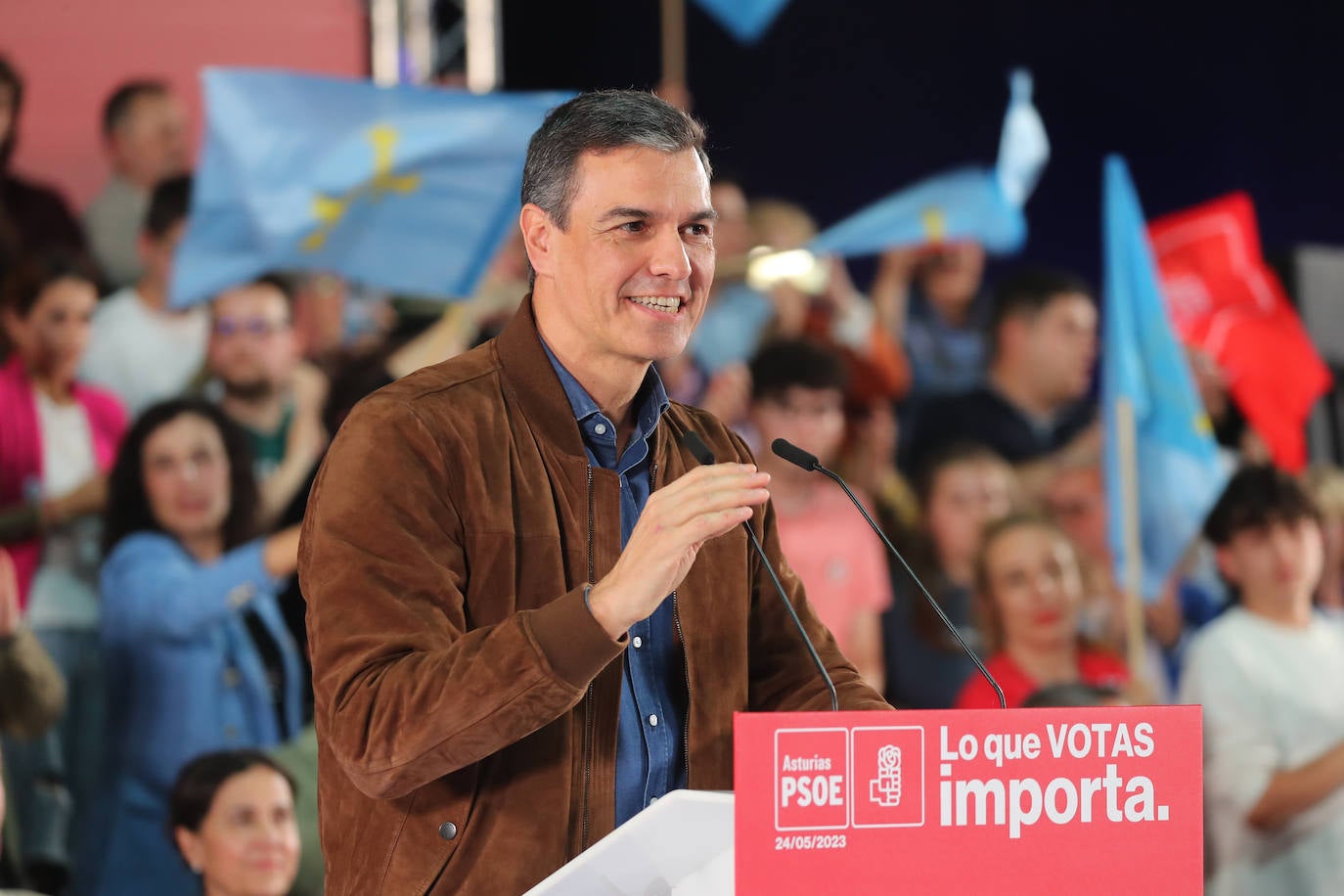 Pedro Sánchez, en Gijón