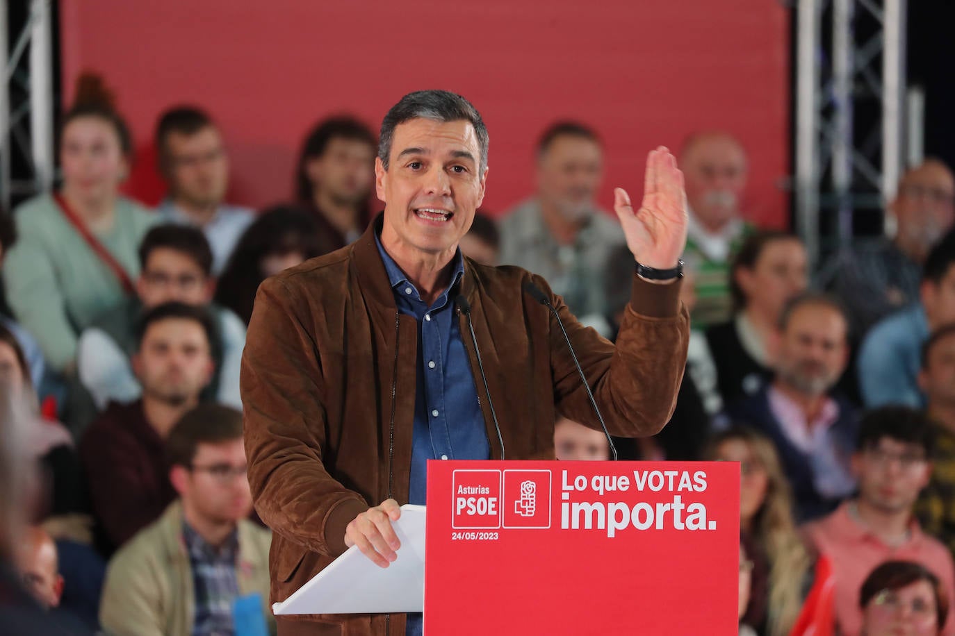 Pedro Sánchez, en Gijón