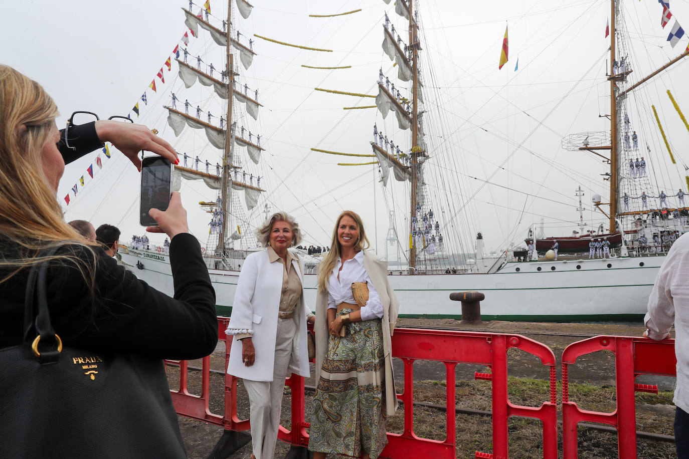 El &#039;caballero de los mares&#039; despliega su esplendor en Gijón