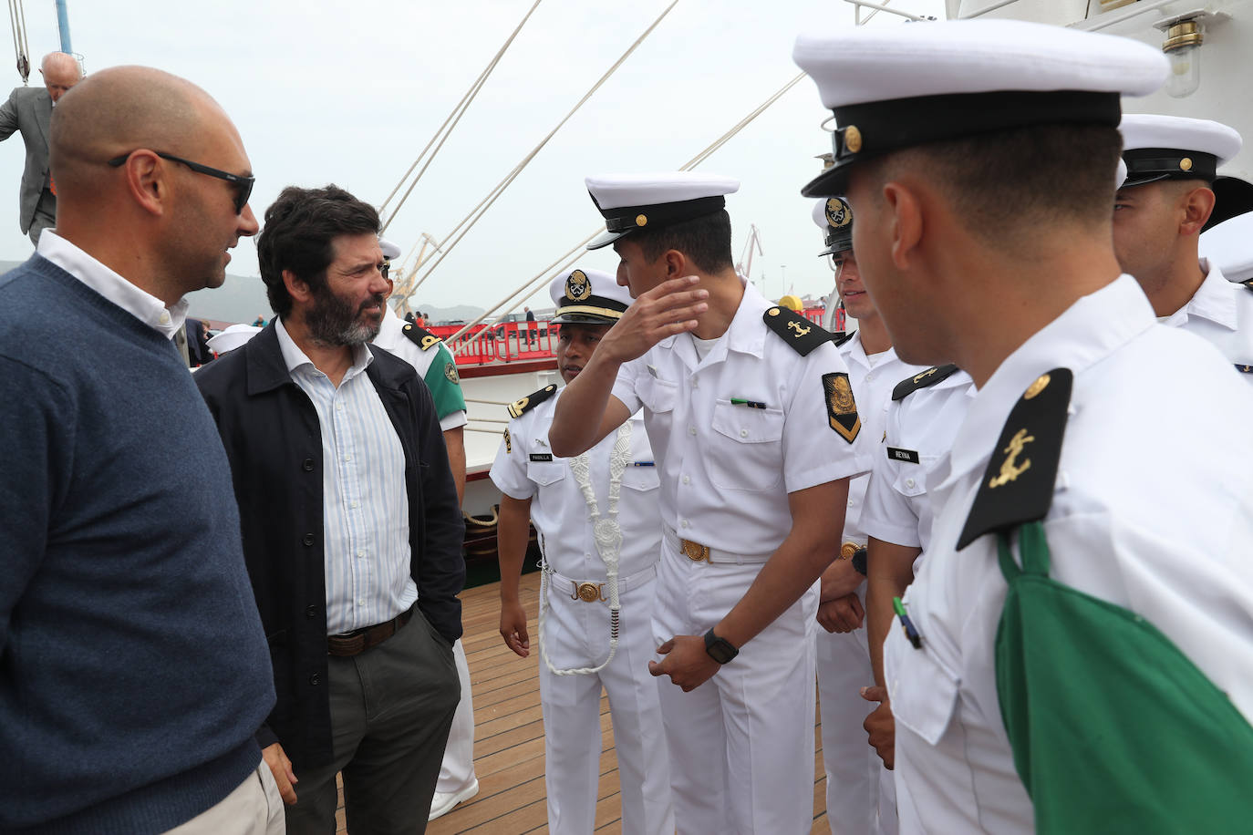 El &#039;caballero de los mares&#039; despliega su esplendor en Gijón