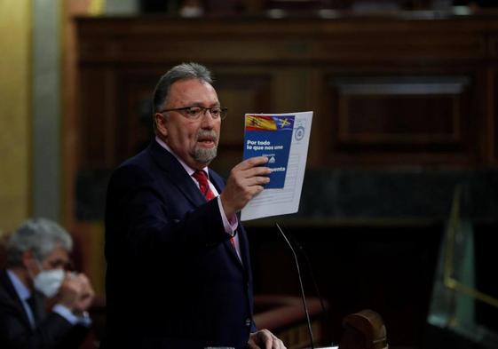 El ya exdiputado nacional de Foro Asturias, Isidro Martínez Oblanca, en el Congreso.
