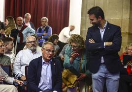 Álvaro Queipo y Diego Canga, durante la celebración de los resultados electorales cosechados el pasado 28 de mayo.