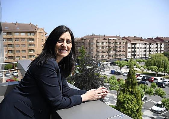 Yasmina Triguero, ayer en la terraza de la casa consistorial.