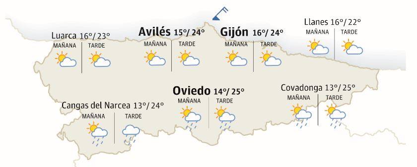 El tiempo que hará en Asturias el lunes 5 de junio