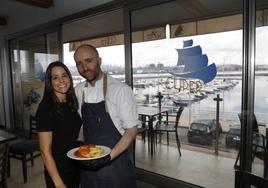 Benno Bertrán y Cristina Menéndez, en Clipper Marina.