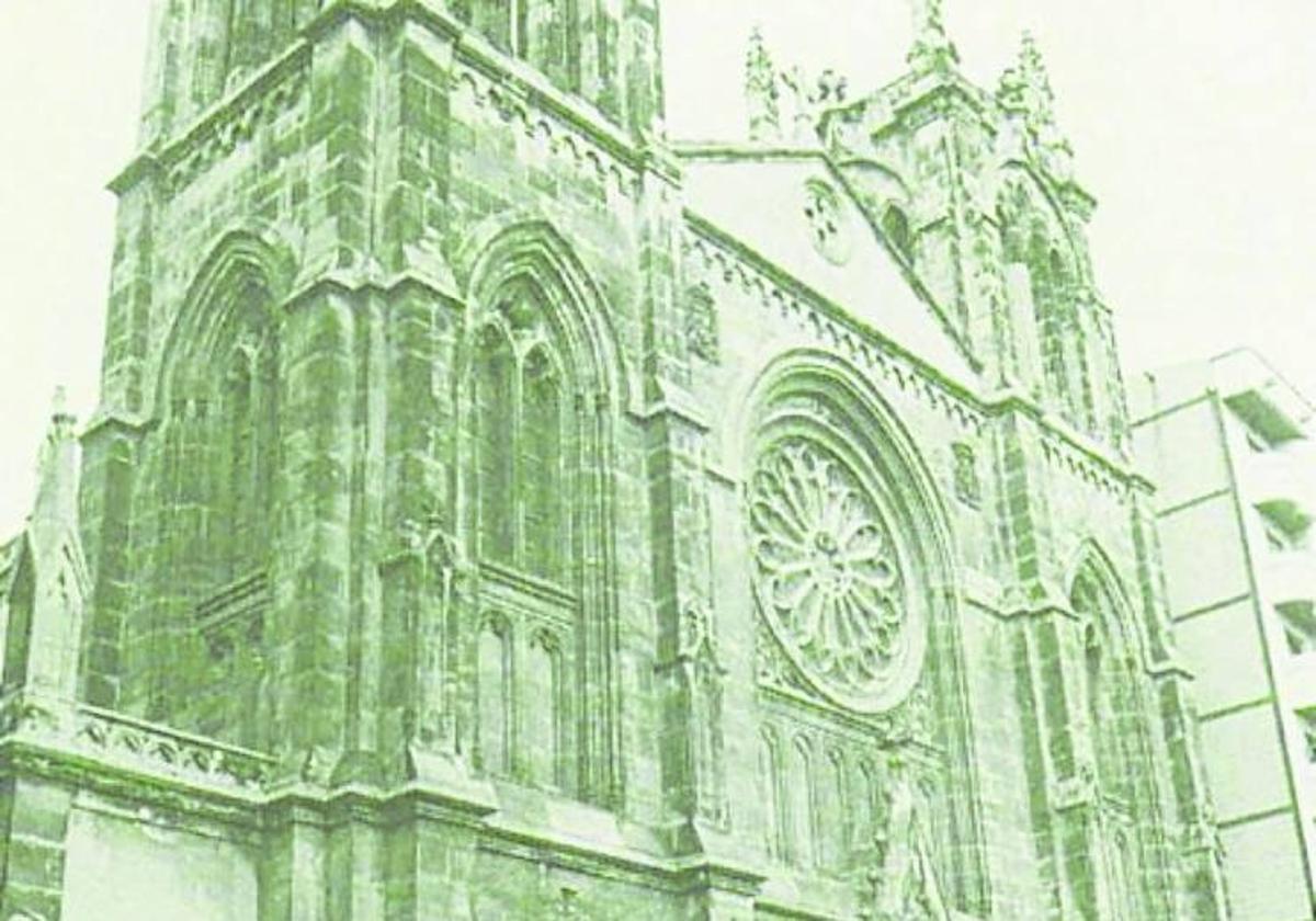 Detalle de la fachada principal de San Lorenzo, en 1998.