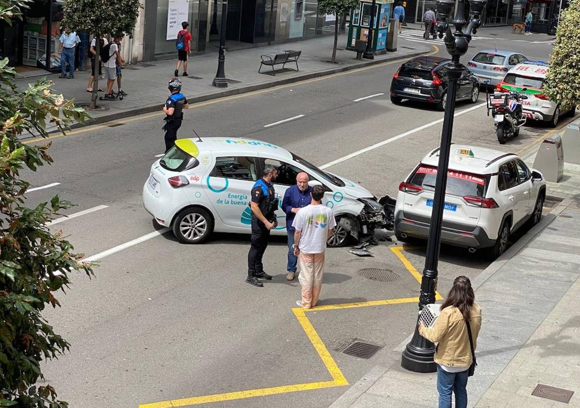 Estado en el que quedó el vehículo de alquiler siniestrado.