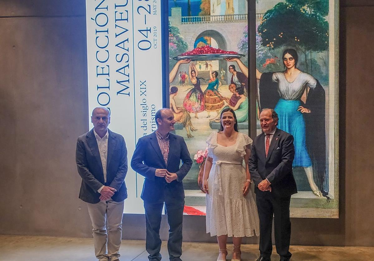 Celestino Varela, Pablo León, Ana Belén Faus y Juan Carlos Rodríguez Ovejero, ayer, en la sede de la Fundación Masaveu de Madrid.