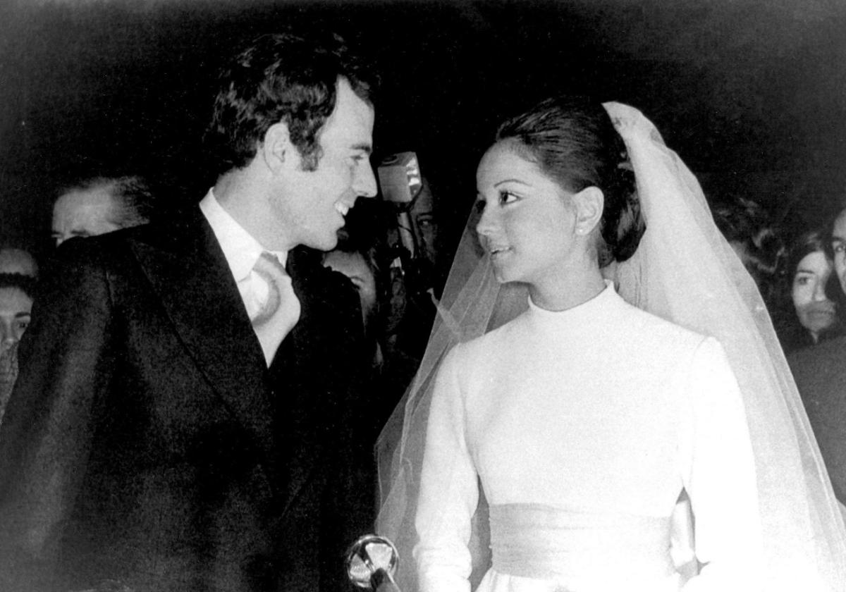 Isabel Preysler, el día de su boda con Julio Iglesias.