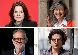 Adriana Lastra (PSOE), Esther Llamazares (PP), Rafael Cofiño (Sumar) y José María Figaredo (Vox)