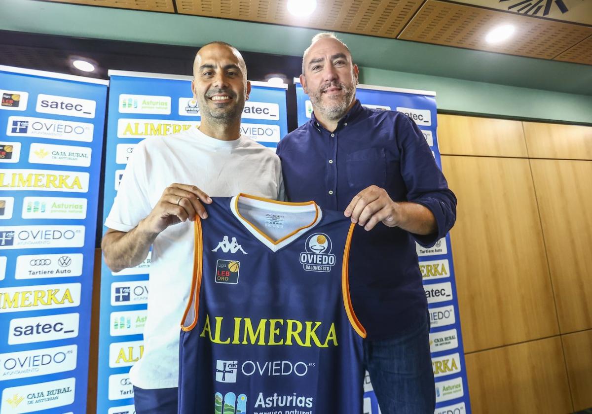 Javi Rodríguez y Héctor Galán, durante la presentación.