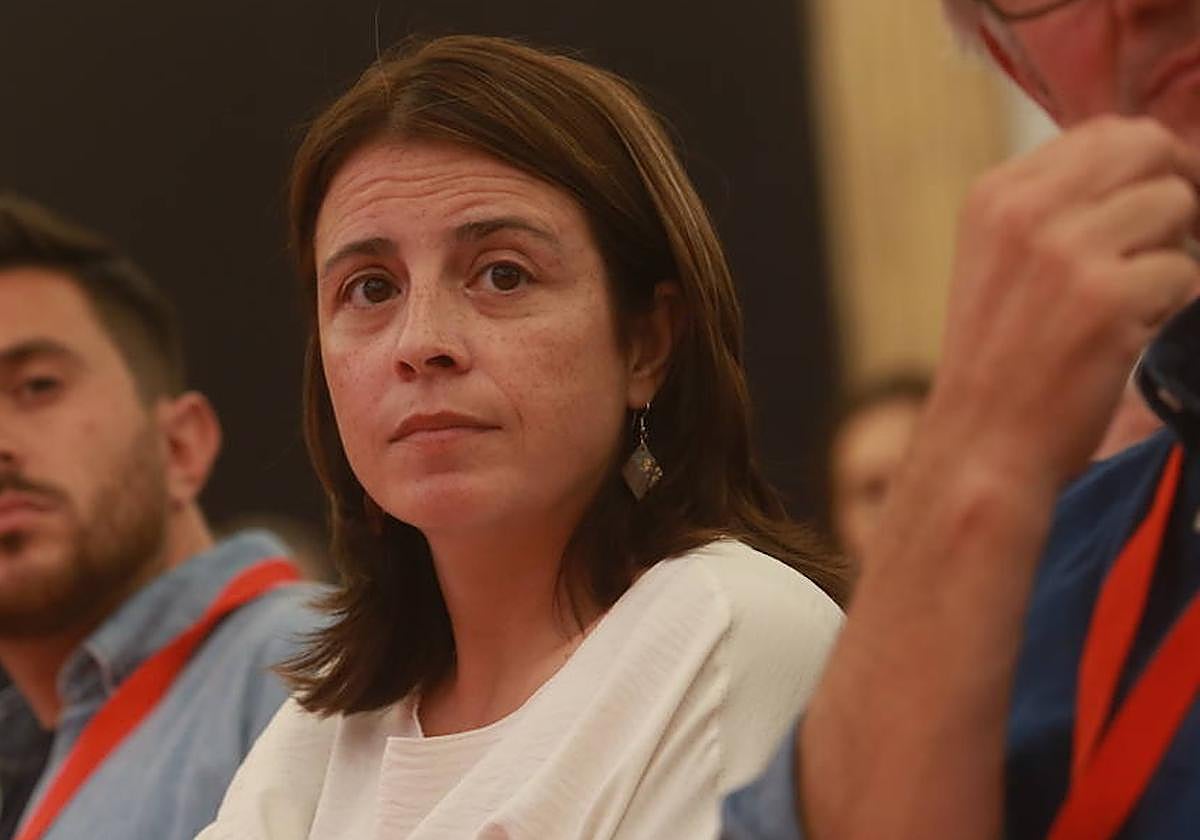 Adriana Lastra en el Comité Autonómico de la FSA en el que se aprobaron las listas al Congreso y el Senado, a comienzos del pasado mes de junio.