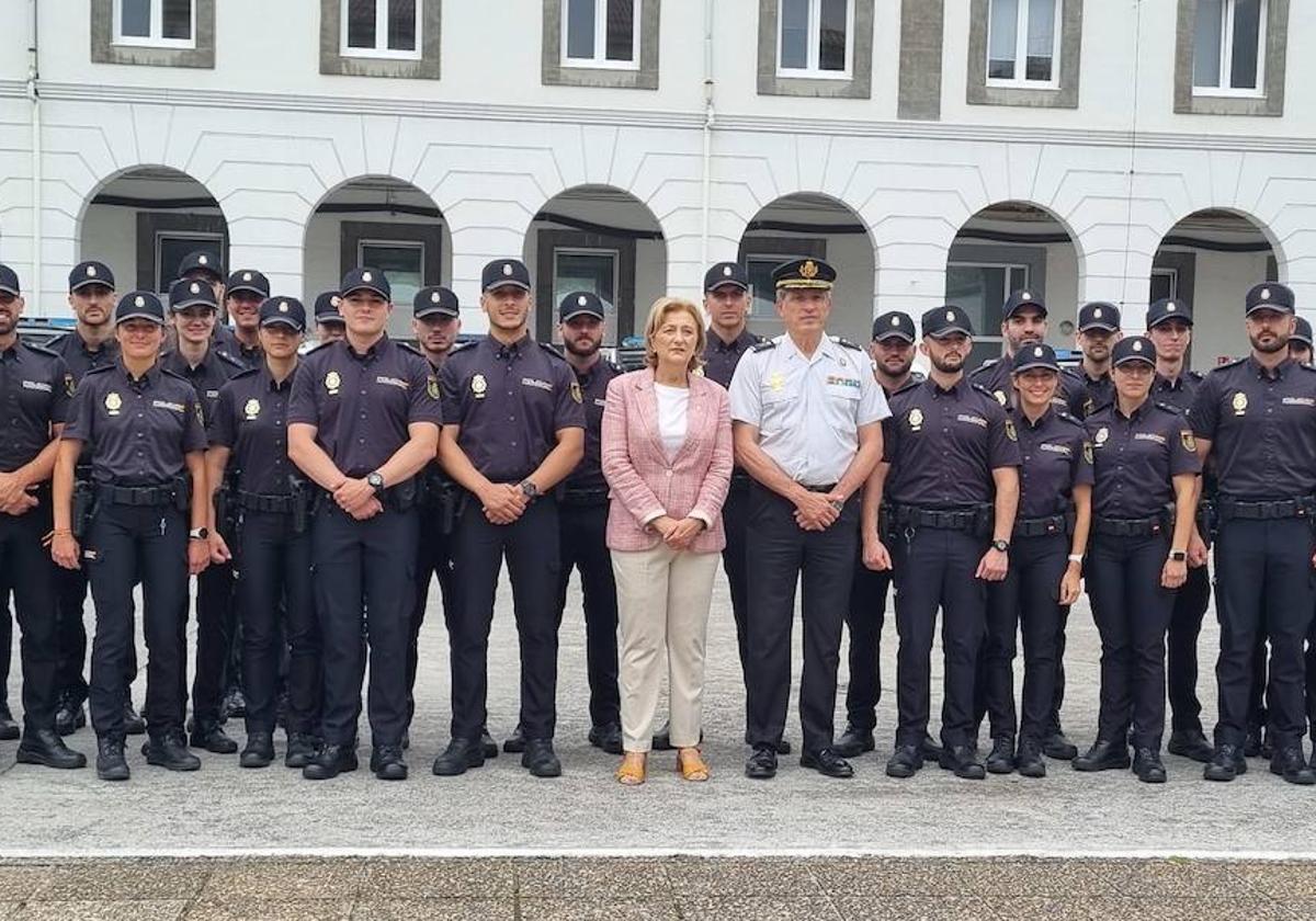 Delia Losa, durante la presentación de los alumnos en prácticas que van a complementar la plantilla de Asturias.