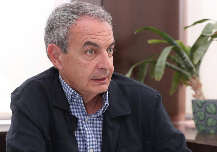 José Luis Rodríguez Zapatero, durante la entrevista.