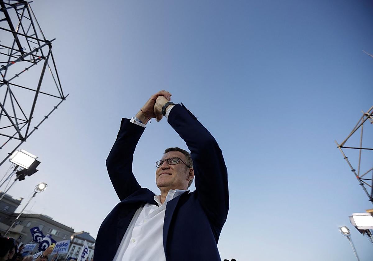 Feijóo, en su bajada del telón en La Coruña.