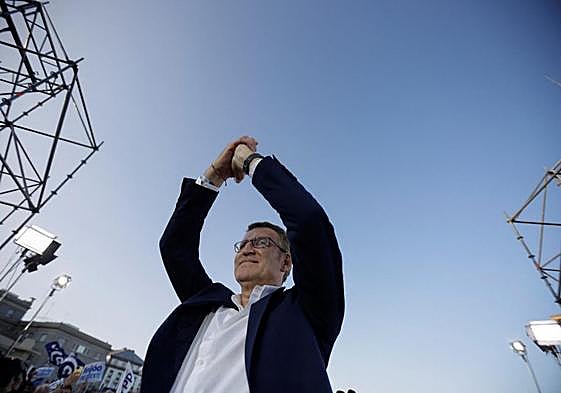 Feijóo, en su bajada del telón en La Coruña.