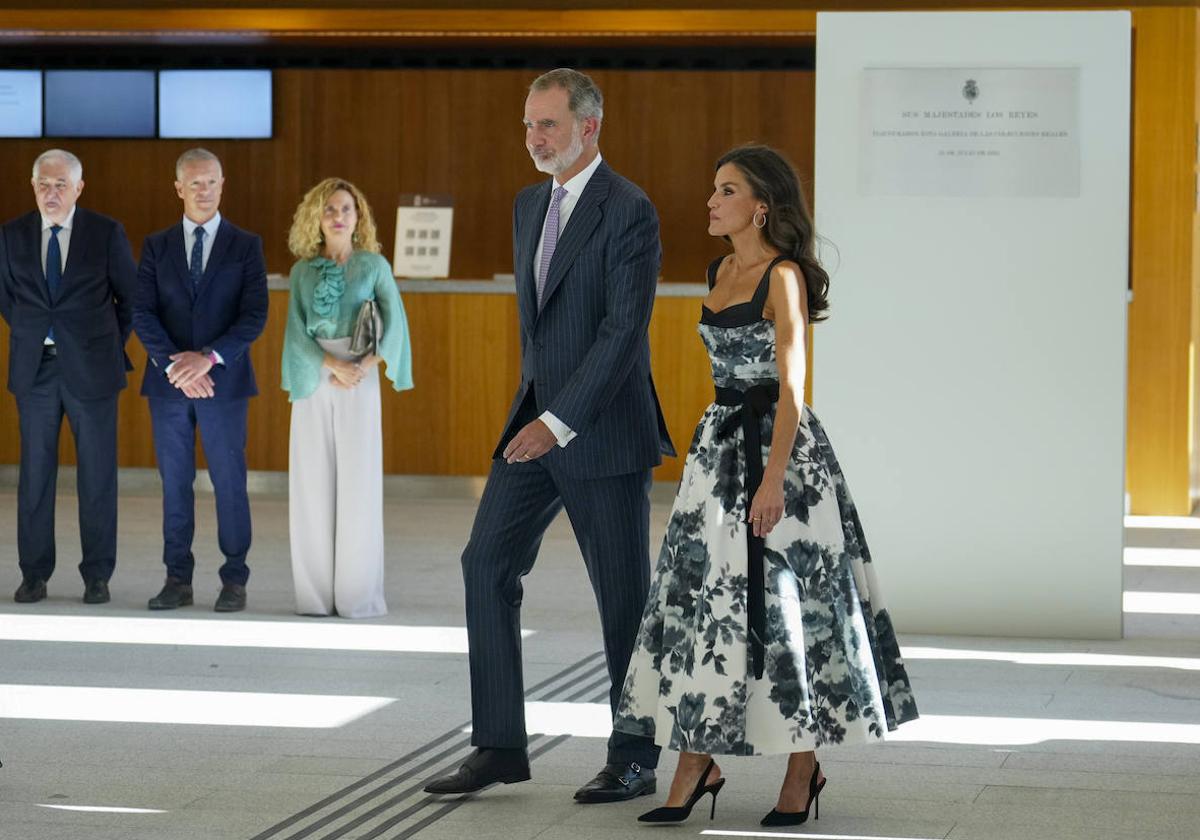 Felipe VI y doña Letizia, a su llegada.