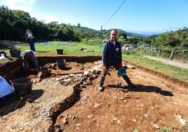 Excavaciones en la villa romana de La Estaca el pasado agosto.