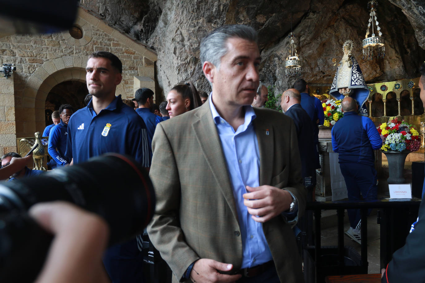 El Real Oviedo y su ofrenda a Covadonga