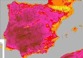 Mapa de temperaturas previstas en España para el próximo martes
