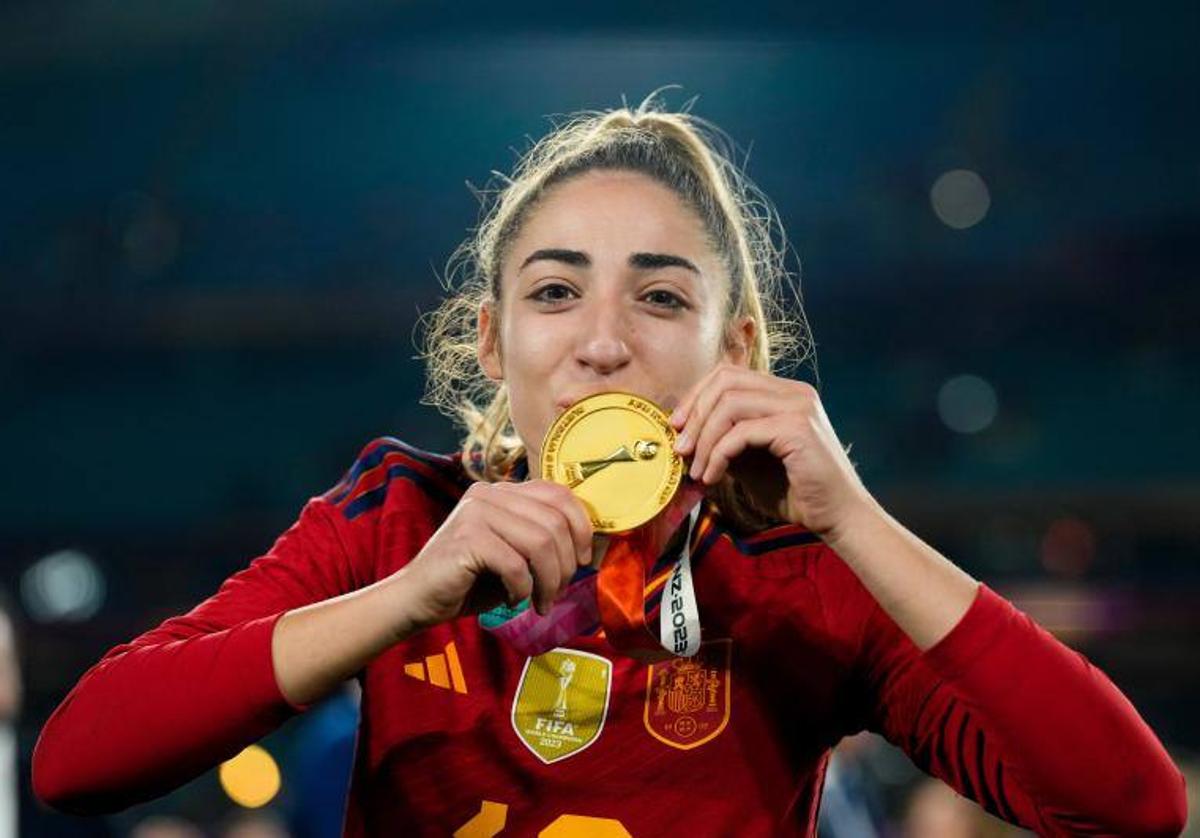 Olga Carmona, tras la final.