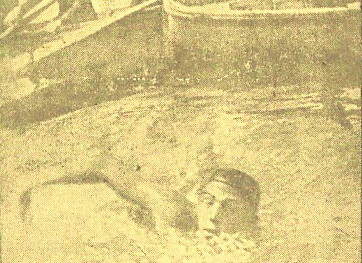 El donostiarra Pedro Méndez, en la travesía Musel-Gijón.