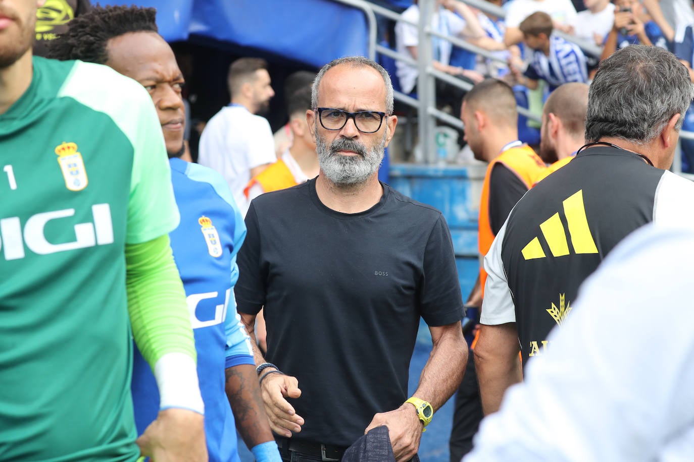 El partido entre el Oviedo y el Sporting, en imágenes