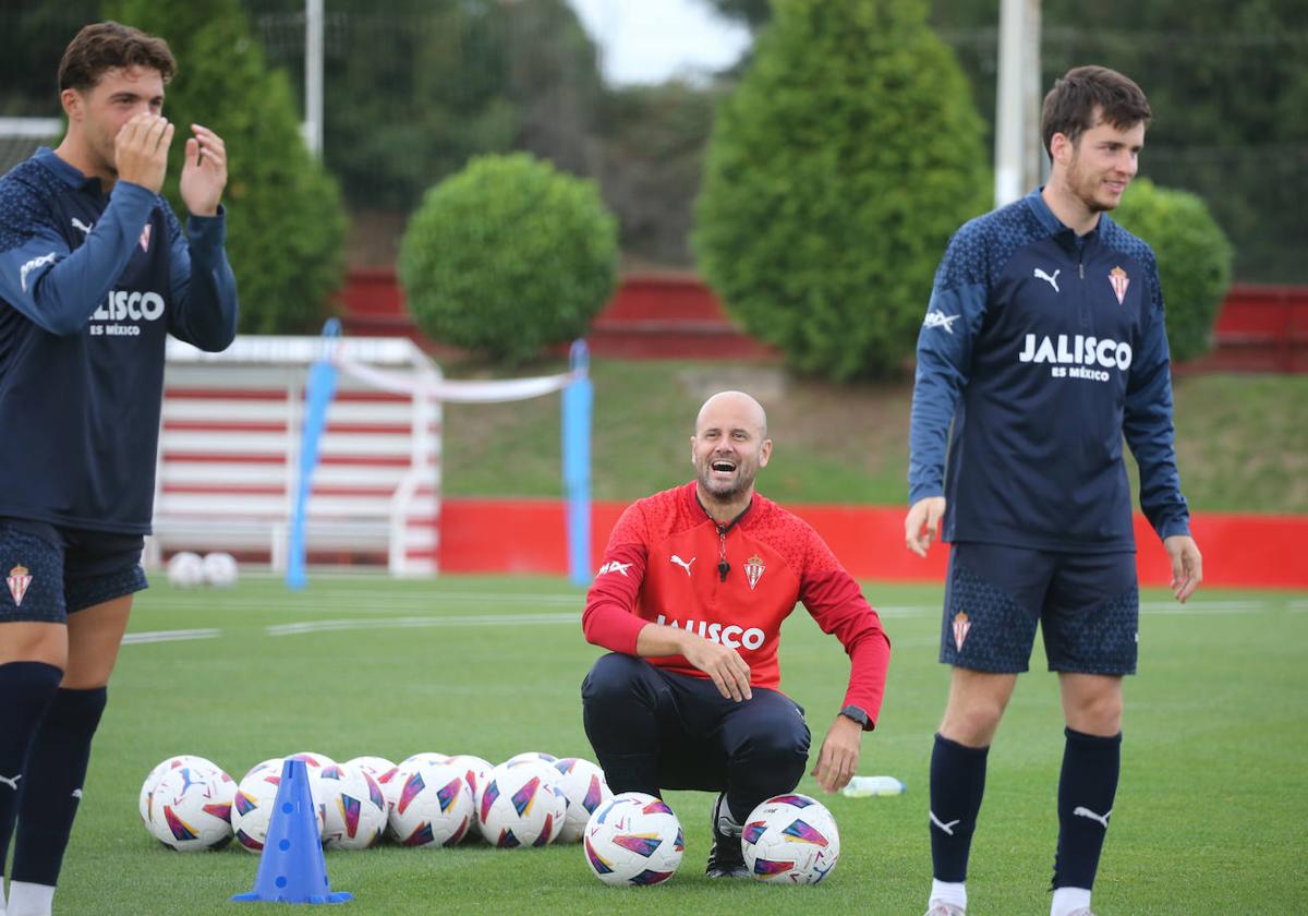 Miguel Ángel Ramírez, en Mareo, durante un entrenamiento.