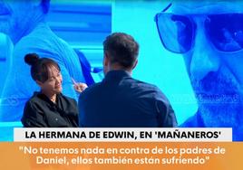 La hermana de Edwin Arrieta, en el programa 'Mañaneros', de Televisión Española