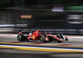 Carlos Sainz, en el Gran Premio de Singapur.